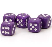 WeLoveBeads 12mm d6 dadi viola/bianco - fatto en germania! - 10 pezzi