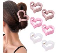 WELROG 6 Pezzi Fermagli per Capelli da Donna di Medie Dimensioni Fermagli per Capelli a forma di cuore Fermaglis per Capellis a Farfalla Fermagli per Capellis da Donna con Capelli semi Legati
