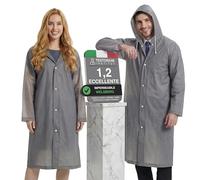 welsberg 2 Pezzi Poncho Impermeabile con Cappuccio e Maniche, Impermeabili Riutilizzabili per Uomo e Donna per Pesca, Campeggio, Festival, Parchi, Taglia Unica, Argento