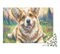 Welsh Corgi 1000 Pezzi Puzzle DifficileCorgi Mushroom Meadow Sfida Per Adulti Per Adulti E Bambini Dai 12 Anni Regalo Giocattolo Colorato Per La Famiglia52x38cm/1000pcs