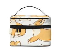Welsh Corgi, borsa da viaggio per il trucco da donna, grande organizer per cosmetici
