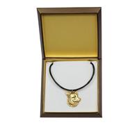 Welsh Corgi - Collana Placcata Oro Con Un Cane In Una Scatola Art Dog DE