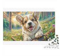 Welsh Corgi Corgi colorato che saluta 1000 pezzi Puzzle per adulti The Impossible Challenge Sviluppo del cervello 38x26 cm/1000 pezzi