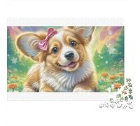 Welsh Corgi Corgi colorato di Bookshelf Puzzle da 1000 pezzi per adulti The Impossible Challenge Sviluppo del cervello 52x38 cm/1000 pezzi