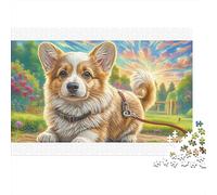 Welsh Corgi Corgi colorato in Vibrant Valley 1000 pezzi Puzzle per adulti The Impossible Challenge Sviluppo del cervello 52x38 cm/1000 pezzi