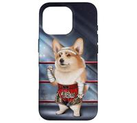 Welsh Corgi Dog nel ruolo di Muay Thai Kick Boxing Campione Custodia per iPhone 16 Pro