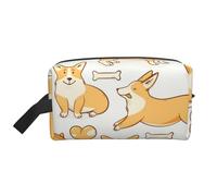 Welsh Corgi, organizer per cosmetici di grande capacità, borsa da viaggio per il trucco da donna
