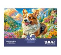 Welsh Corgi Pembroke Puzzle 1000 Pezzi, Jigsaw Puzzle Ad Alta Difficoltà Regali Per Adulti E Adolescenti, Home Giochi 52x38cm/1000pcs