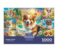 Welsh Corgi Pembroke Puzzle 1000 Pezzi, Jigsaw Puzzle Ad Alta Difficoltà Regali Per Adulti E Adolescenti, Home Giochi 52x38cm/1000pcs