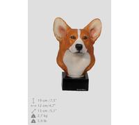 Welsh Corgi Pembroke - statuetta di cane in bronzo dipinta, Art Dog IT