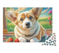 Welsh Corgi Puzzle 1000 Pezzi - Momento Zen Serale, Stimolo Mentale, Poster E Confezione Inclusi - 52x38cm/1000pcs