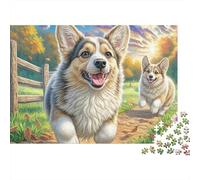 Welsh Corgi Puzzle 1000 Pezzi - Puzzle Artistico Rilassante, Poster in Omaggio, Confezione Elegante - 70x50cm/1000pcs