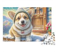 Welsh Corgi Puzzle 1000 Pezzi - Puzzle Sofisticato Per Momenti Rilassanti, Dettagli Eleganti, Poster Incluso - 70x50cm/1000pcs