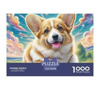 Welsh Corgi Puzzle Con Illustrazioni Artistiche Dipinte - 1000 Pezzi Di Fascino Capolavori in Miniatura Per Appassionati Di Ogni Età - Il Regalo Che Sorprende E Affascina 52x38cm/1000pcs