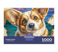 Welsh Corgi Puzzle Da Tavolo 1000 Primo piano del muso di un corgi Superiore Qualità Per Studenti Con Guida Di Montaggio Regalo Di Compleanno 52x38cm/1000pcs
