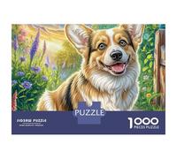 Welsh Corgi Puzzle Regalo 1000 Pz Corgi che guarda in alto Happily Pezzi Uniformi Per Ragazzi Adolescenti Facile Da Assemblare Mappa Di Riferimento 38x26cm/1000pcs