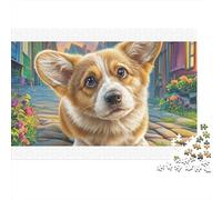 Welsh Corgi, ritratto di Corgi in cartone riciclato al 100%, puzzle da 1000 pezzi per adulti e bambini, stimolante e rompicapo, 70x50 cm/1000 pezzi