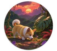 Welsh CorgiJigsaw Puzzle 1000 Piece for Adults Kids Round Cute PetsCreative Challenge Puzzle Toy1000pcs (67.5x67.5cm)