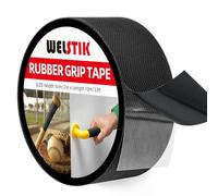 WELSTIK Nastro adesivo in gomma, nastro antiscivolo ultra resistente e impermeabile con adesivo strutturato per strumenti e gadget fai-da-te (nero, 5 cm x 10 m)