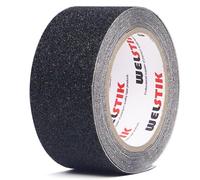 WELSTIK nastro antiscivolo, forte adesivo, nastro autoadesivo antiscivolo, adatto per uso interno ed esterno, per la sicurezza del lavoro e della famiglia. Cintura di sicurezza, 5cm x 5m, Nero