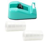 WELSTIK Simpatico nastro trasparente per ufficio con dispenser base a nastro nano, verde chiaro, per casa, scuola e confezione regalo, ricariche di nastro, 3/4 "x 27 m, confezione da 10