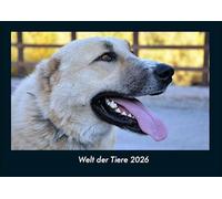 Welt der Tiere 2026 Fotokalender DIN A4: Monatskalender mit Bild-Motiven von Haustieren, Bauernhof, wilden Tieren und Raubtieren