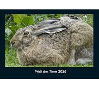 Welt der Tiere 2026 Fotokalender DIN A4: Monatskalender mit Bild-Motiven von Haustieren, Bauernhof, wilden Tieren und Raubtieren