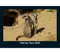 Welt der Tiere 2026 Fotokalender DIN A5: Monatskalender mit Bild-Motiven von Haustieren, Bauernhof, wilden Tieren und Raubtieren