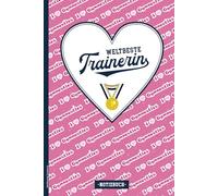 Weltbeste Trainerin: Notizbuch für Trainer Frauen A5 Buch liniert Danke Turnlehrerin Notizheft I LOVE GYMNASTICS schönes Geschenk beste Lehrerin von Turner und Turnerin Rhythmische Gymnastik