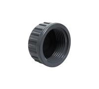 WeltenMarkt Tappo filettato PVC-U da 1 1/2", grigio, filettatura interna IG | pressione da 10 bar | alta resistenza all'abrasione e alla corrosione | ideale per agricoltura, piscine, stagni e