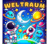 Weltraum Malbuch: für kleine Astronauten - Entdecke Raketen, Aliens, Planeten und Sterne im Weltall