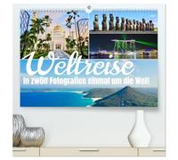 Weltreise, in zwölf Fotografien einmal um die Welt (hochwertiger Premium Wandkalender 2026 DIN A2 quer), Kunstdruck in Hochglanz: Genießen Sie eine ... Welt in zwölf atemberaubenden Fotografien.