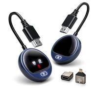 WELUSOPU Trasmettitore e ricevitore HDMI wireless, 100 m, ingresso decodifica 4K, uscita 1080p, 2,4 G e 5 G, display a LED, prolunga HDMI wireless per video e audio fluidi da laptop, PC, fotocamera