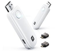 WELUSOPU Trasmettitore e ricevitore HDMI wireless, uscita HDMI wireless 4K decodifica 1080p, 2,4 G/5,8 G, 100 m, Plug & Play per laptop, fotocamera, TV Box a monitor proiettore per casa, chiesa e