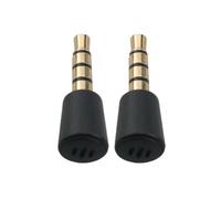 WELWIK 2PCS Nero Plastica Audio Interfaccia/Live Tuning Controller Microfono 3.5mm TRRS Spina Compatibile con Smartphone Tablet Console di Gioco