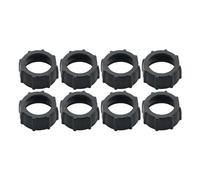 WELWIK 8pcs Nero 17mm Giunto Sferico Adattatore Fisso Testa Staffa Anello Dado di serraggio per Sostituzione Viti di Montaggio Auto Supporto Cellulare Testa Vite