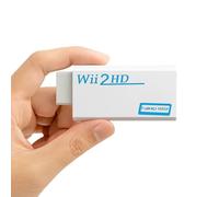 WEMAK Adattatore da Wii a HDMI - Convertitore da Wii a HDMI - Convertitore Wii a HDMI con uscita video Full HD 1080p e jack audio da 3,5 mm - Adattatore Wii HDMI compatibile con tutte le modalità di