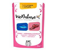 WENATURE GATTO BUSTA IN JELLY ADULTO TONNO & MORTADELLA DI POLLO 70 GR