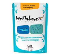 WENATURE GATTO BUSTA IN JELLY ADULTO TONNO & PESCIOLINI BIANCHI 70 GR