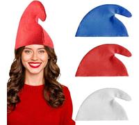 WENAUANG 3 cappelli nani, cappelli colorati a bersaglio, nani, cappelli da elfo, cappelli di carnevale per adulti, Halloween, compleanni, feste