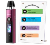 Wenax Q Pro kit Auto-Draw/Button Activation MTL to RDL Pod Kit Built in 1200mAh Battery Fit Q Cartridge - Anti-Drop Bottom, No Nicotine