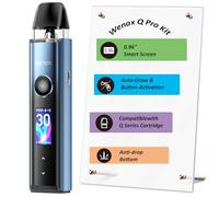 Wenax Q Pro kit Auto-Draw/Button Activation MTL to RDL Pod Kit Built in 1200mAh Battery Fit Q Cartridge - Anti-Drop Bottom, No Nicotine