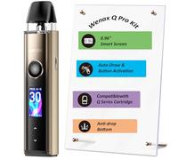 Wenax Q Pro kit Auto-Draw/Button Activation MTL to RDL Pod Kit Built in 1200mAh Battery Fit Q Cartridge - Anti-Drop Bottom, No Nicotine