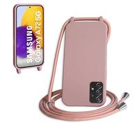 WenBaby Cover Compatible con Samsung Galaxy A72,Cellulare Girocollo Custodia con Cordino TPU Corda Silicone Case Bumper per Samsung Galaxy A72 Custodia, Rosa sabbia