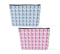 Wenboco 2PC Preppy Stuff Preppy Makeup Bag Preppy Regali per le Donne Femminile Migliore Festa della Mamma Cuore Borsa Preppy Cosmetic Bag Sacchetto di Viaggio, Multicolor0892, 9.7 x 7.1 inches