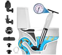 Wenbones Pompa Stura scarichi a Pressione, Stantuffo per WC ad Aria Compressa, Pressione Nuovo Multifunzionale, Sturalavandino ad aria Compressa, per WC, Lavandino, Bagno (2. Generation, Bianco)