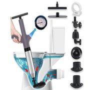 Wenbones Stantuffo per WC ad Aria Compressa, Sturalavandini a Pressione Nuovo Multifunzionale, Stura Lavandini e Scarichi per Disintasare WC, Lavello, Vasca, Scarico a Pavimento (grigio)