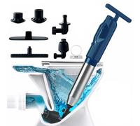 Wenbones Stura WC, Pompa stura scarichi a Pressione, sturalavandino ad Aria compressa, stura lavandini e scarichi Professionale, 4 Diverse Ventose e la Pulizia del lavandino (blu)