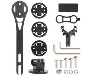 Wenbones Supporto Integrato Ciclocomputer, Supporto Computer da Manubrio Fibre de carbone per Computer da Ciclismo per Bici per Garmin Edge, TOREAD.X, Cateye, Bryton, Blackbird