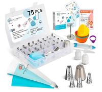 Wenburg 75er Set Sacca da Pasticcere & Acciaio Inox Base Cucina Torta